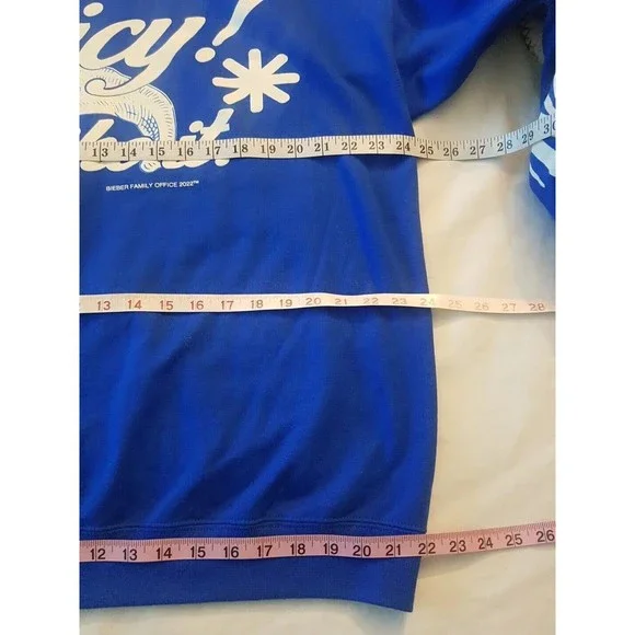 Justin Bieber Sweatshirt Sz XL Spicy X NYCBlue Crewneck Screenprinted Graphic